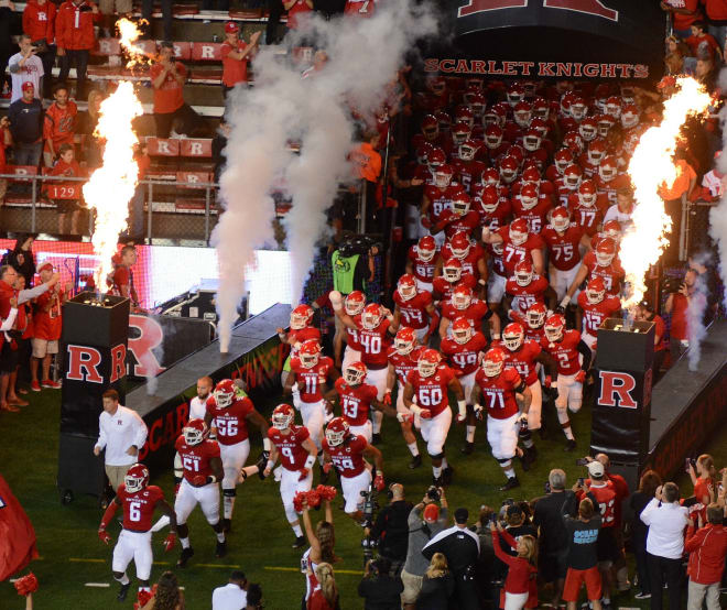 Rutgers takes the field during Friday night's season opener