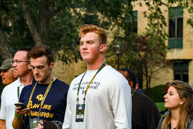 Offensive lineman Quinn Carroll is Notre Dame's top-ranked recruit by Rivals in the 2019 harvest.