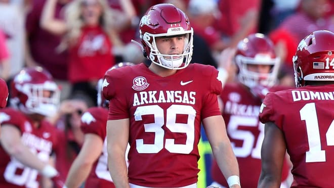 Former Arkansas kicker Jake Bates.