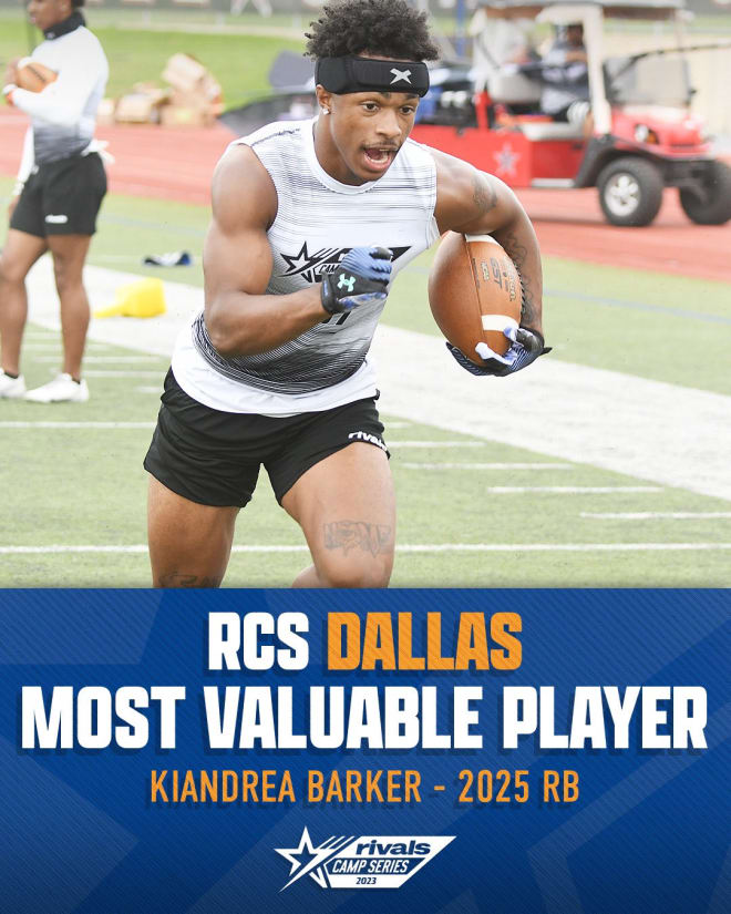 Penn State 2025 RB commit Kiandrea Barker wins RB MVP at Rivals Dallas