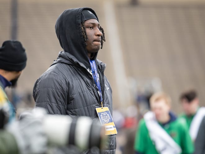 Four-star linebacker Cincere Johnson, a 2026 recruit, has already visited Notre Dame twice.