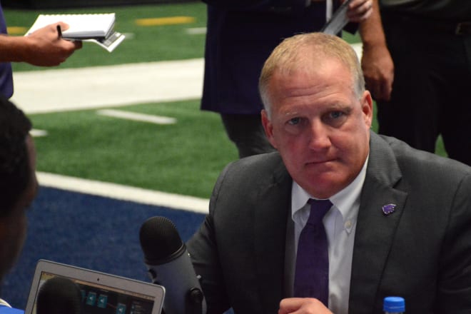 Kansas State head coach Chris Klieman spent a lot of time with Big 12 media on Tuesday.