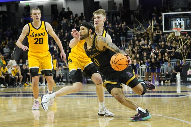 Boo Buie led all scorers with 27 points in Northwestern's loss to Iowa.