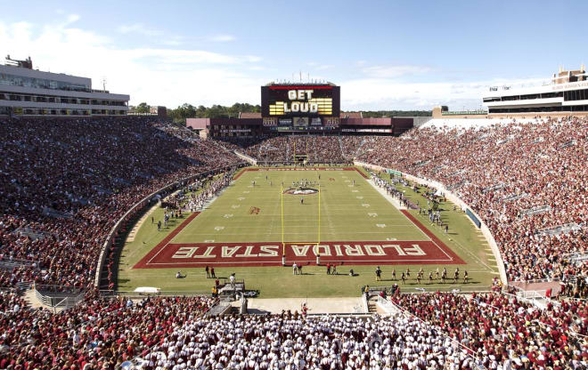 A look at Doak Campbell Stadium from the Champions Club.