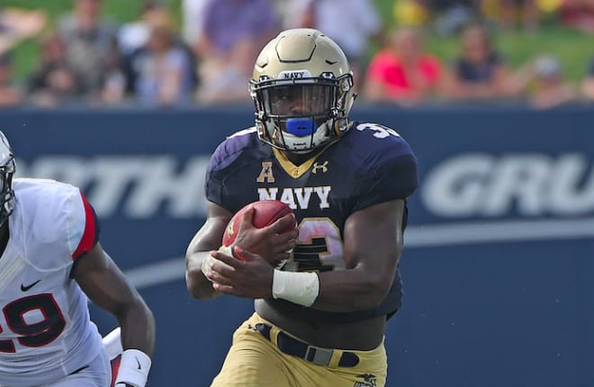 Senior fullback Chris High leads what should be a potent Navy ground attack.