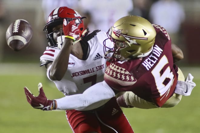 Florida State receiver Keyshawn Helton (6)