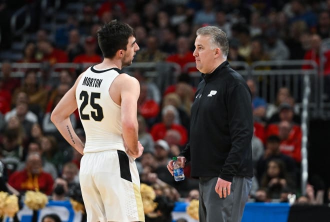 Purdue's Ethan Morton and Matt Painter