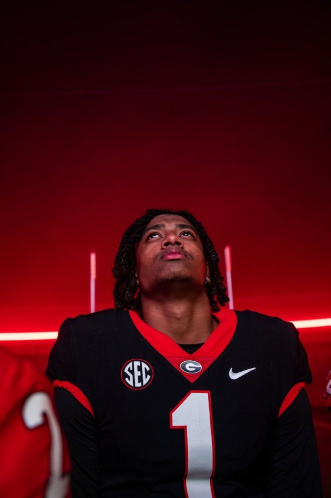 Marvin Jones Jr. on his official visit to Georgia. Photo via Jones's Twitter. 