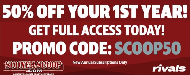 Get a year of full access to SoonerScoop.com for half off. Just $50 for a full year.