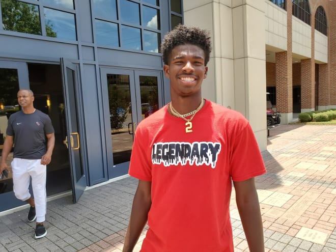 QB Shedeur Sanders, a 2021 prospect and the son of FSU and NFL legend Deion Sanders, arrived for this weekend on Thursday.
