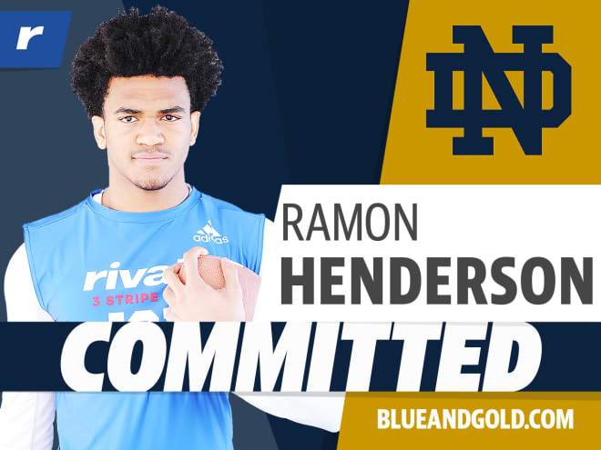 Ramon Henderson has finally announced his commitment to the Notre Dame Fighting Irish.