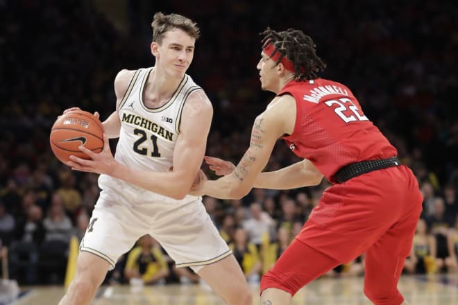 Michigan Wolverines basketball sophomore wing Franz Wagner helped U-M beat Rutgers last season at Madison Square Garden.