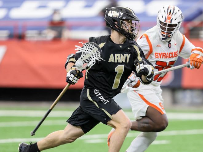 Army’s Gunner Philipp in action against Syracuse