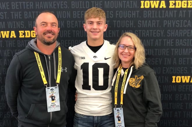 Class of 2023 in-state prospect Nolan DeLong and his family visited the Hawkeyes in November.