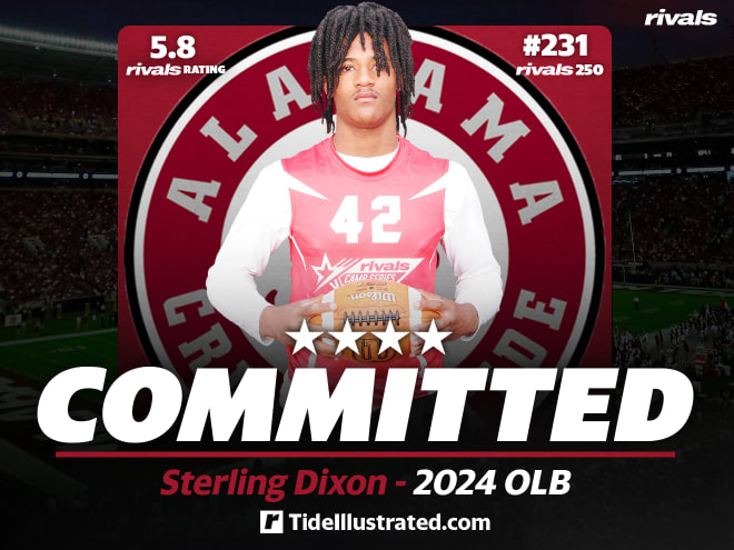 Alabama lands four-star 2024 OLB Sterling Dixon 