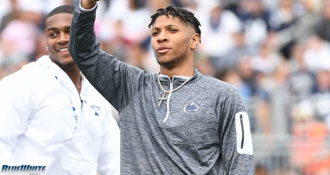 Hardy was introduced to Penn State fans at this year's Blue-White Game.