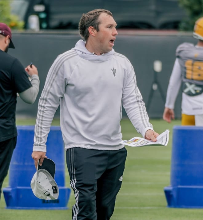 ASU head coach Kenny Dillingham on QB's: “You see them a little more comfortable every single day. I definitely saw progress in a lot of things on offense.”