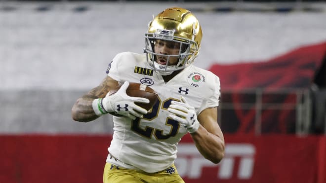 Notre Dame Fighting Irish football junior running back Kyren Williams