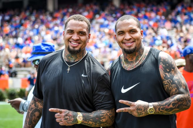 The Pouncey twins, Maurkice (left) and Mike (right), both earned First Team All-SEC honors in 2009.