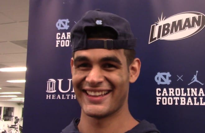 Chazz Surratt and seven other Tar Heels discuss their 38-22 victory over Georgia Tech on Saturday in Atlanta.