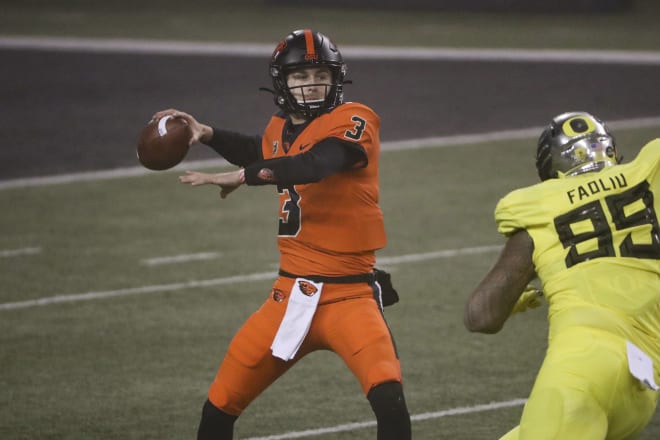 Tristan Gebbia could be the triggerman for Oregon State when it visits Purdue for the opener.