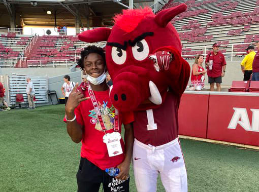 2024 DB Jordan Bride was in Fayetteville for Arkansas' game vs. Georgia Southern.