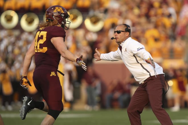 Minnesota head football coach PJ Fleck