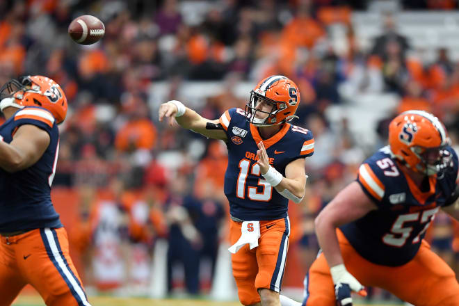 Tommy DeVio (R-Jr.) is back at QB for the Orange