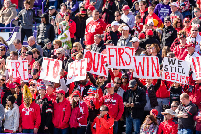 An estimated 20,000 Husker fans were at Northwestern on Saturday.