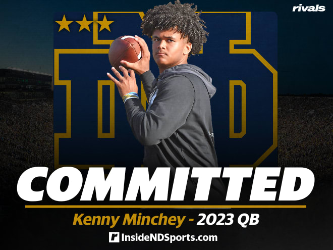 Kenny Minchey's commitment marked Notre Dame's first 2023 pledge since Jeremiyah Love on Oct.  15 