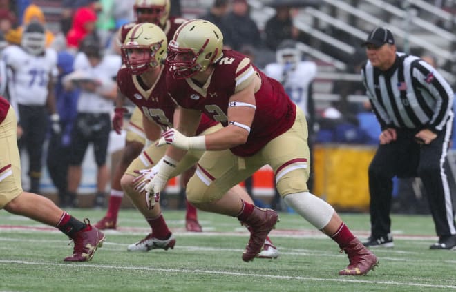 Junior Zach Allen combines with All-American Harold Landry to form a potent one-two punch on the edge of the Boston College defense.