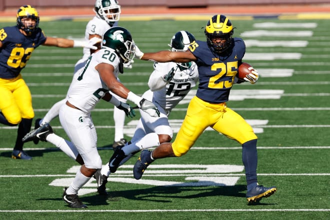 Michigan Wolverines football running back Hassan Haskins 