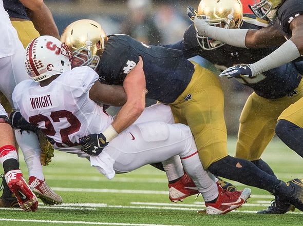 Each of the last five Notre Dame-Stanford games have been determined by seven points or less.
