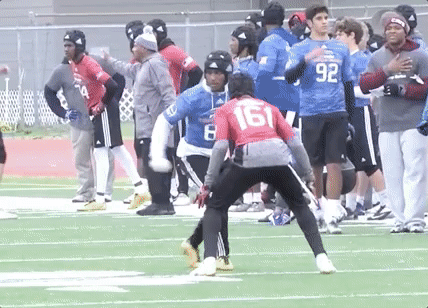 Baldwin breaks up a pass during a Rivals Camp Series event in New Orleans.