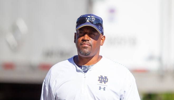 Notre Dame Fighting Irish football wide receivers coach Del Alexander