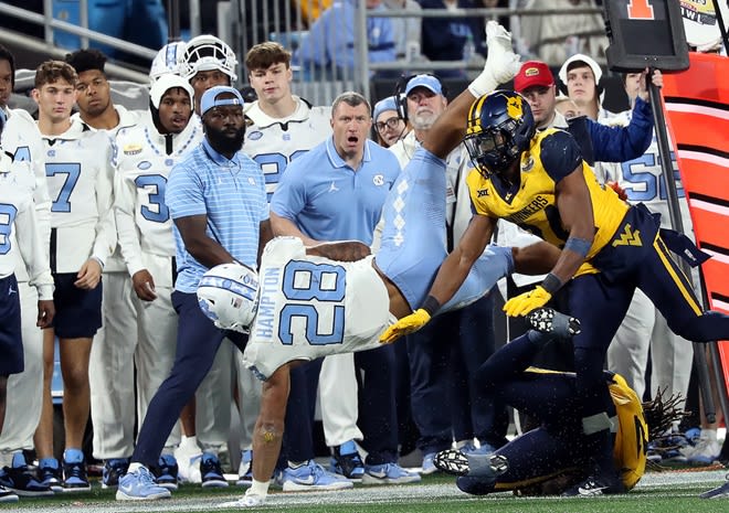 UNC's offensive and defensive grades from its 30-10 loss to West Virginia on Wednesday night.
