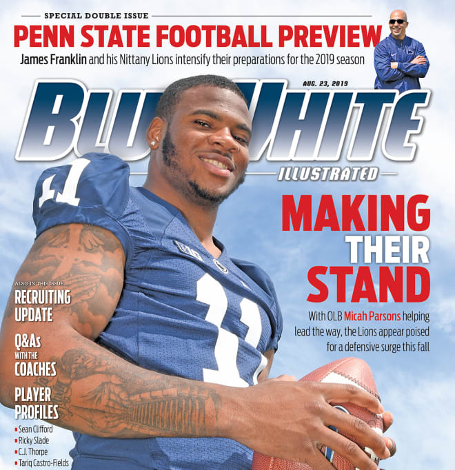 Micah Parsons is on the cover of Blue White Illustrated's 2019 Penn State Football Preview edition. Pre-order your copy here!