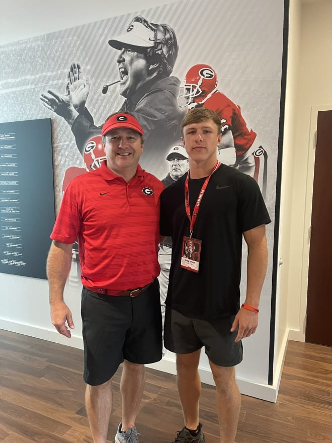 2022 receiver Cole Speer on his visit to Athens on July 31.