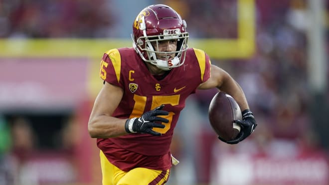 USC Trojans wide receiver Drake London vs. Notre Dame Fighting Irish football