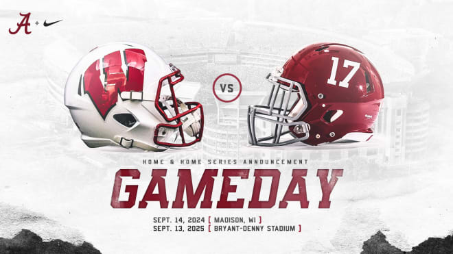 Alabama and Wisconsin announced a home-and-home series between the Crimson Tide and Badgers for 2024 and 2025 seasons on Monday. Photo | Alabama Athletics 