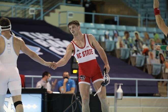 NC State Wolfpack wrestling 197-pounder Isaac Trumble 