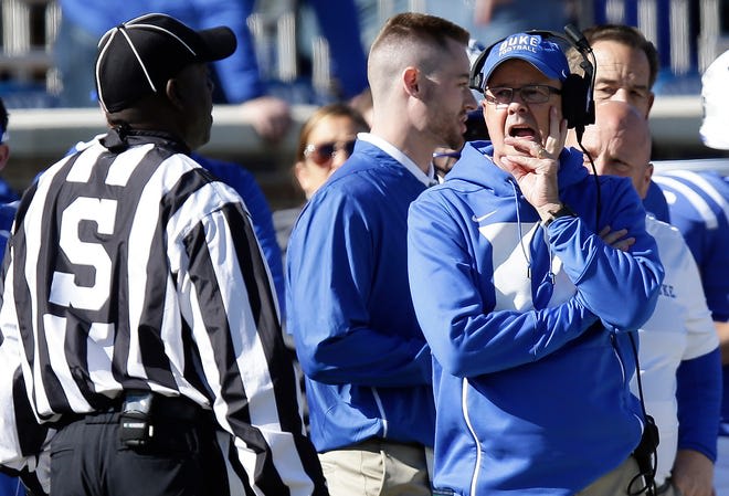 Head coach David Cutcliffe and the Blue Devils are seeking their second straight win against the Fighting Irish.
