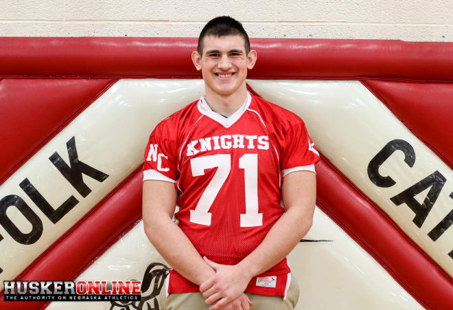 Norfolk Catholic lineman Ethan Piper says committing to Nebraska is a dream come true.