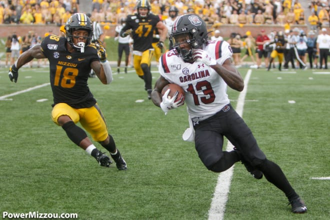 Missouri safety Joshuah Bledsoe (18) had five tackles and a pass breakup against South Carolina.