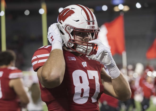 Wisconsin tight end Hayden Rucci. 