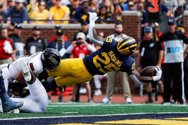 Michigan Wolverines football running back Hassan Haskins