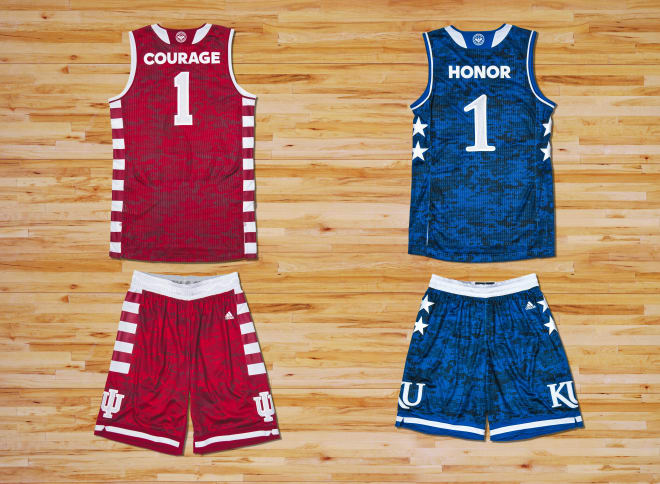Cuerda Romper Ostentoso TheHoosier - adidas Unveils Armed Forces Classic Uniforms for Indiana,  Kansas