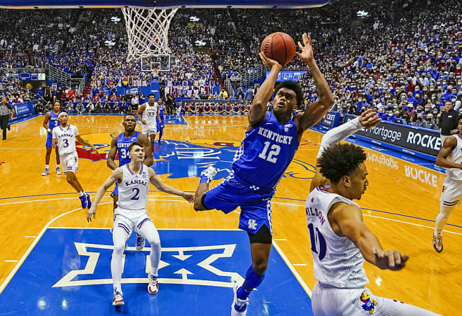 Kentucky forward Keion Brooks Jr. had a career-high 27 points and grabbed eight rebounds in the Wildcats' 80-62 win over No. 5 Kansas.