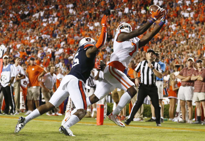 Clemson receiver Mike Williams has caught a touchdown pass in each of his team's last four games. 