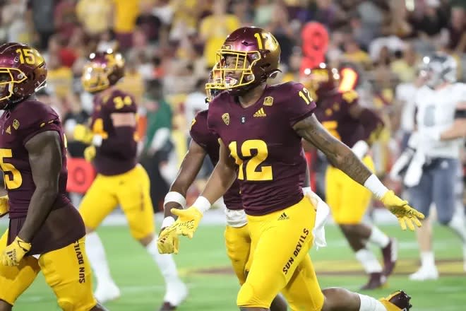 ASU wearing 'Salute to Service' all gold uniforms vs. USC
